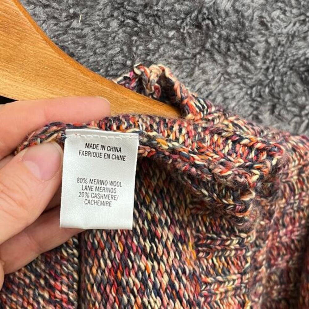 THEORY Womens Cardigan Duster Petite Multicolor Short Sleeve Wool Cashmere Soft - Picture 5 of 7